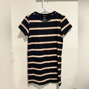 Black and Pink horizontal striped forever 21 dress - size small
